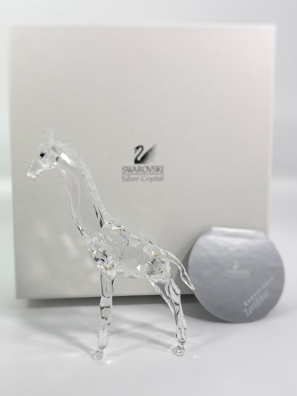 Swarovski Crystal African Wildlife GIRAFFE Figurine #236717 MIB COA Retired